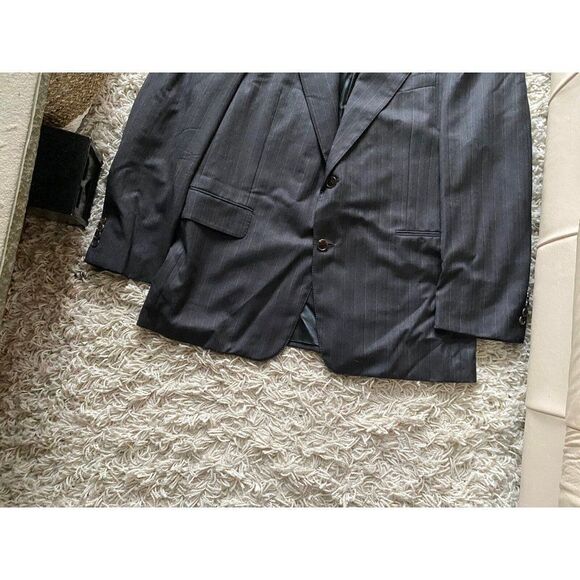 Hickey Freeman Blazer Jacket Sport Coat Grey Pinstripe Wool 42R / 42 R - Picture 3 of 6
